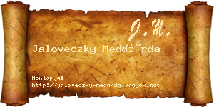 Jaloveczky Medárda névjegykártya